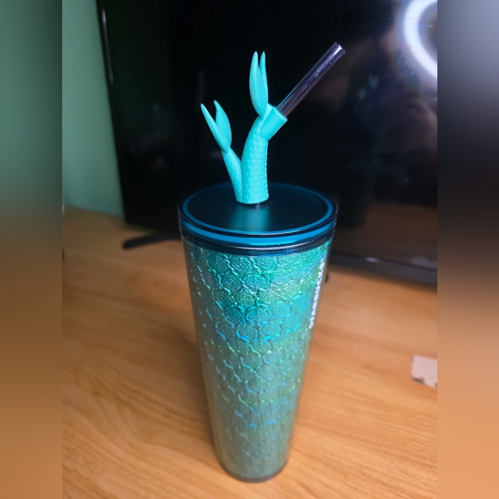 Starbucks Mermaid Scale Tumbler with Straw 24oz